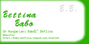 bettina babo business card